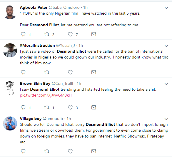 Desmond Elliott comes under serious attack for calling for a ban on Foreign movies in Nigeria