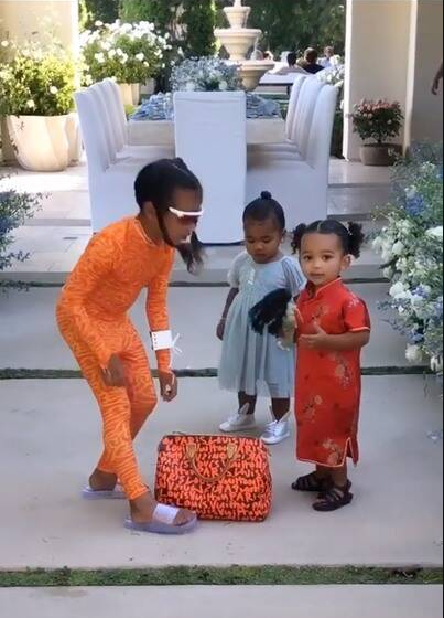 North West, 6, rocks nose ring to great-grandmother MJ