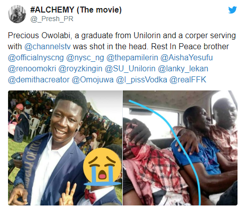 Nigerians react to the death of Channels reporter, Precious Owolabi