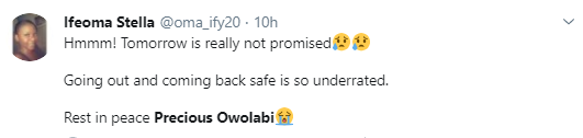 Nigerians react to the death of Channels reporter, Precious Owolabi