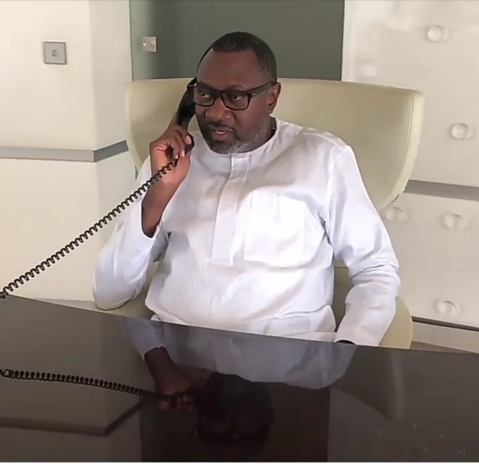 Femi Otedola shows off his massive office after returning from vacation (video)
