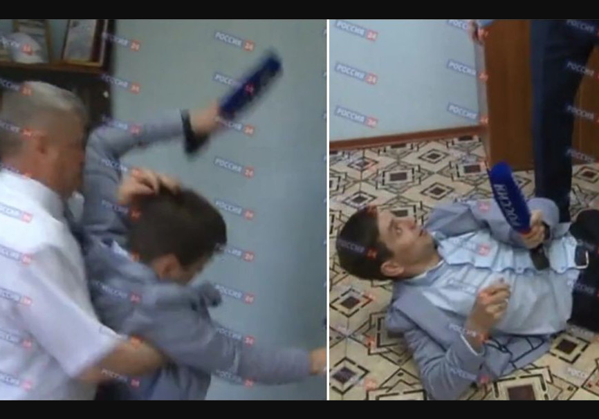 Watch video of Russian politician body-slamming a reporter for asking tough questions as Prosecutors approve indictment against him