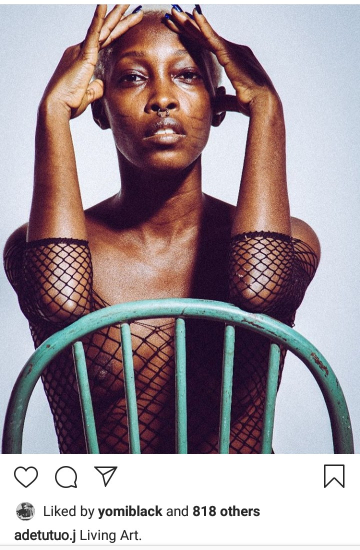 Nigerian model with tribal marks, Adetutu poses completely naked and gives reason (photos)