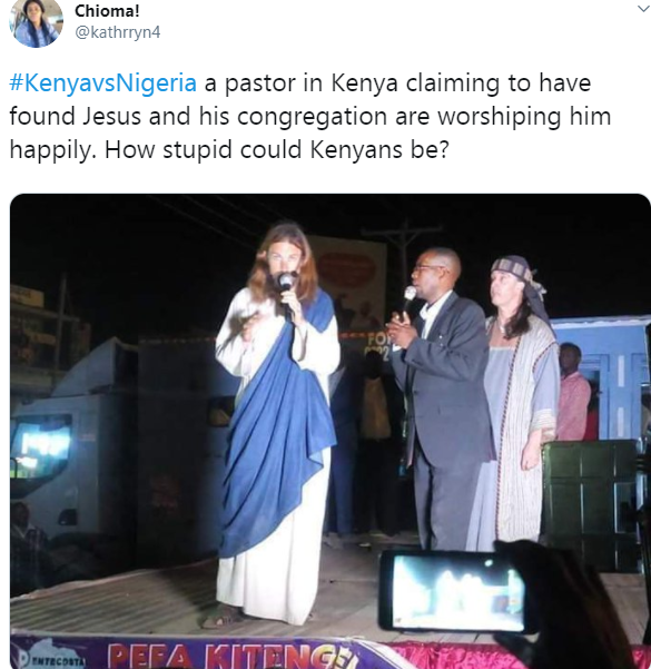 Excitement as "Jesus Christ" visits Kenya (photos/videos)