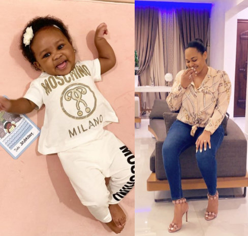 Tania Omotayo celebrates her daughter as she turns 4 months old