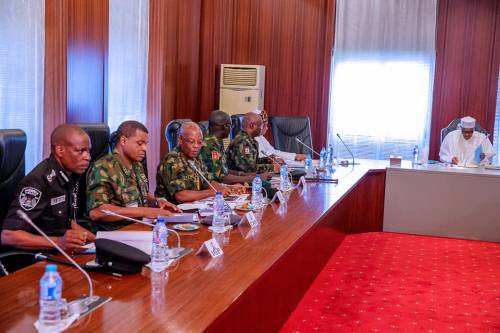 President Buhari in closed door meeting today with security chiefs over bloody Shi?ites protests
