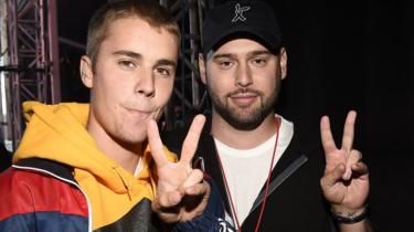 Justin Bieber and Scooter Braun