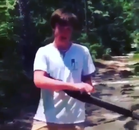 Racist white teenager expresses his hate for black people and shoots at a box of Jordans he says represents blacks (video)