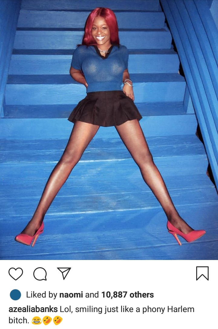 Azealia Banks exposes her boobs and butt as she goes underwear free (photos)