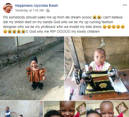 Heartbroken Nigerian mother cries out over her kids who were allegedly poisoned to death (photos)