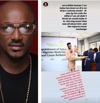 2face Idibia ill and even on drips