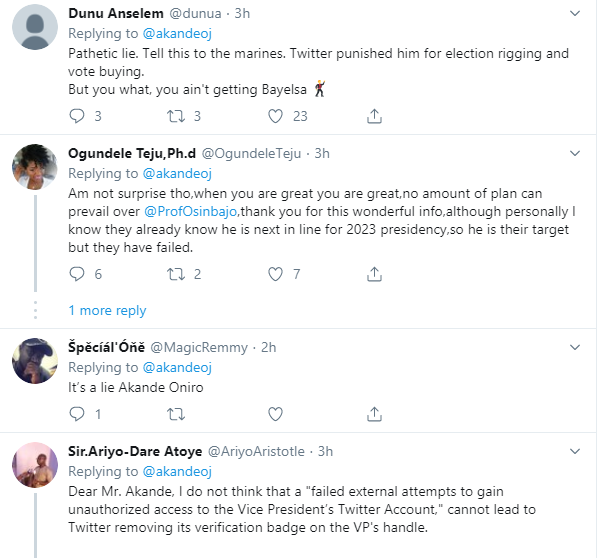 Presidency gives reason on why Yemi Osinbajo