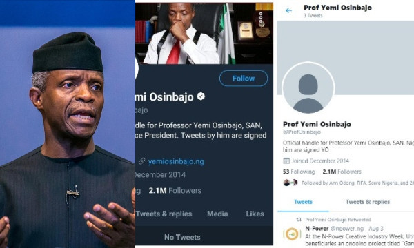 Presidency gives reason on why Yemi Osinbajo
