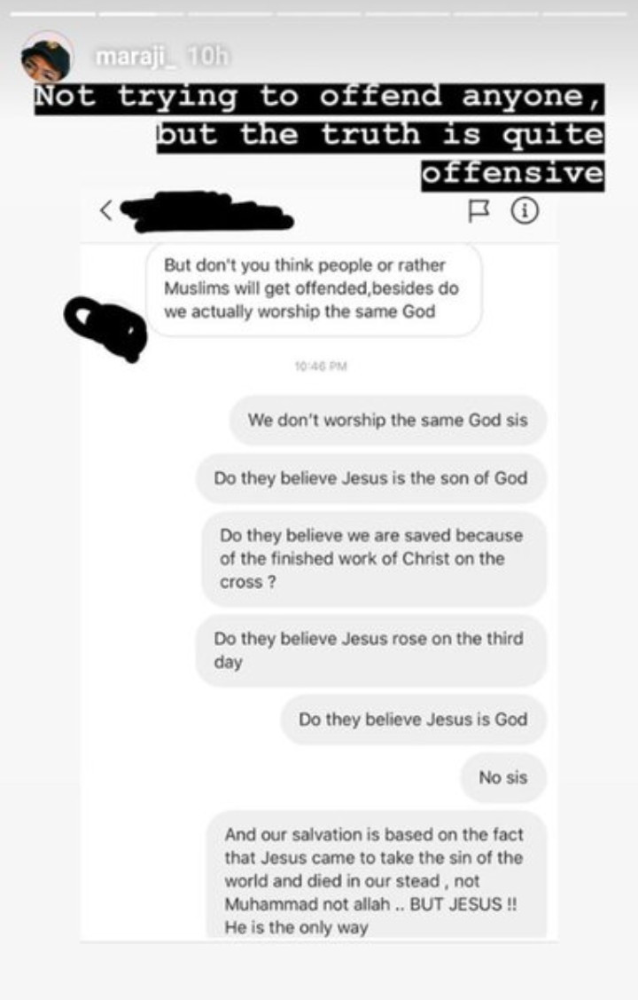 Maraji receives backlash for disrespecting other religions by saying Jesus is the only way to heaven