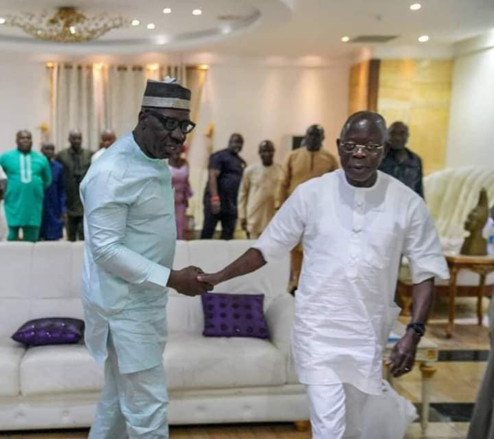 Photos of Oshiomole and Obaseki at their peace meeting