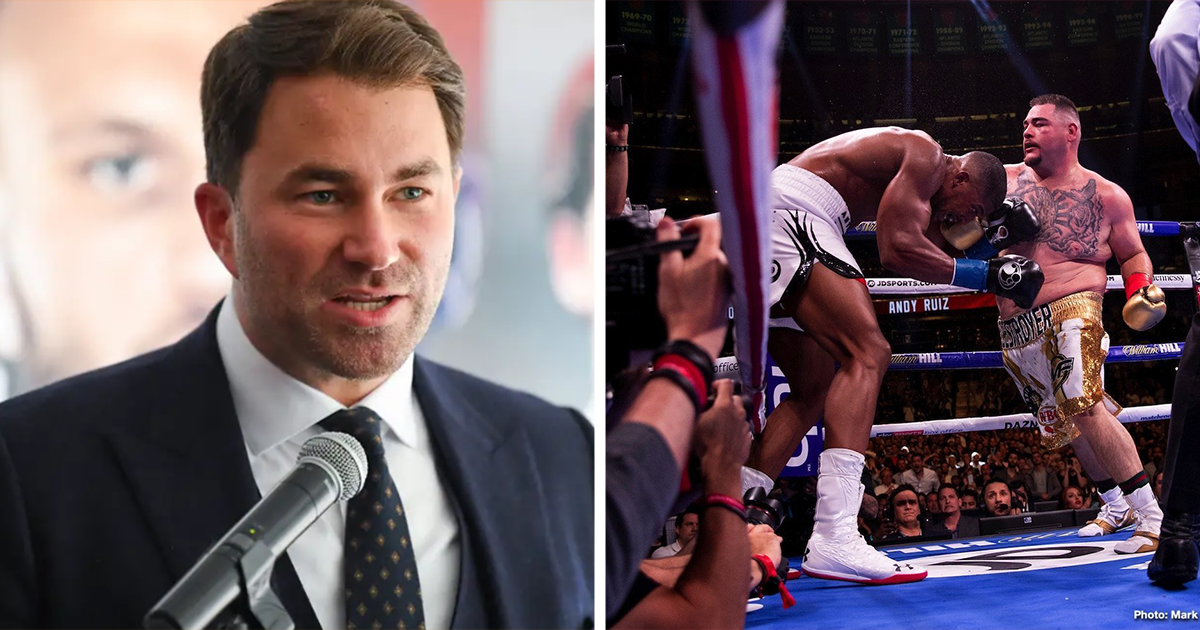 Fight Anthony Joshua or be out of boxing for years ?  Eddie Hearn threatens Andy Ruiz Jr with legal action