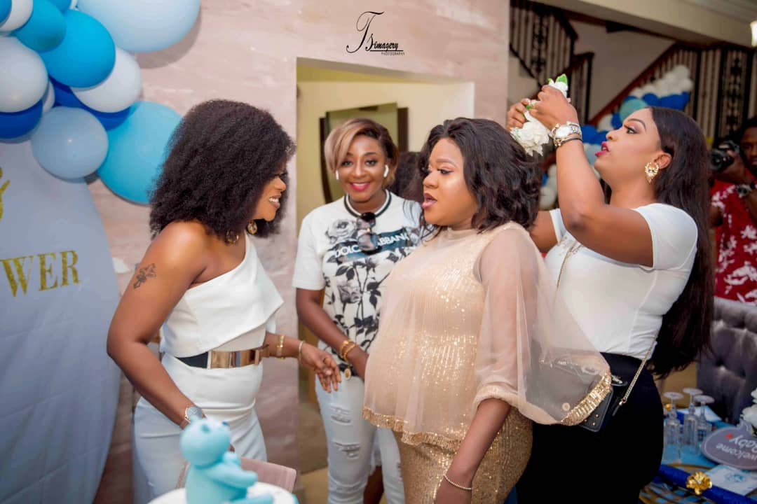 Photos: Ini Edo, Toke Makinwa, Annie Idibia, Iyabo Ojo, Bambam, Osas Ajibade, others at Toyin Abraham
