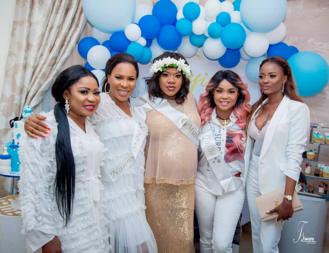 Photos: Ini Edo, Toke Makinwa, Annie Idibia, Iyabo Ojo, Bambam, Osas Ajibade, others at Toyin Abraham