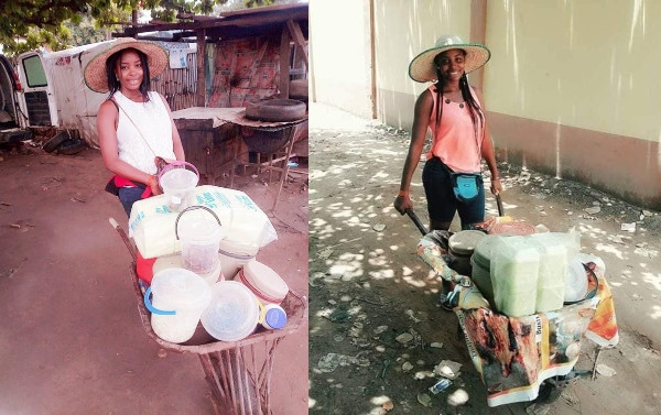 Graduate who sells food with a wheelbarrow reveals she makes more than salary earners