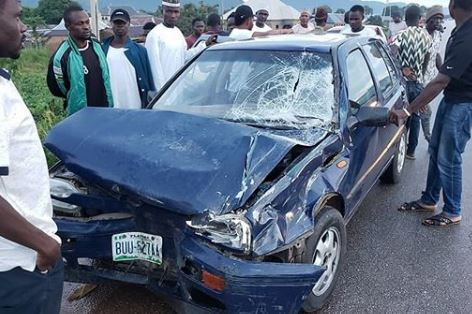 Nigerian comedian, Klint Da Drunk survives?terrible car crash along?Bauchi-Jos express road (Photos)