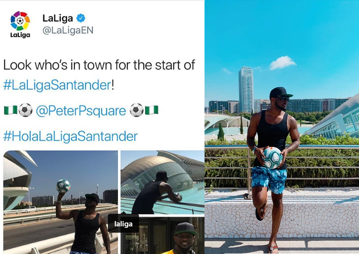 Peter Okoye?unveils the ball for new LaLiga Season (Photos)