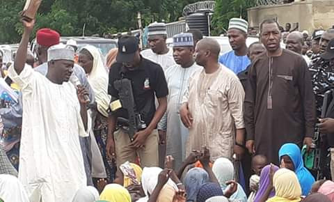 Photos: Borno Governor goes spiritual, raises Qur