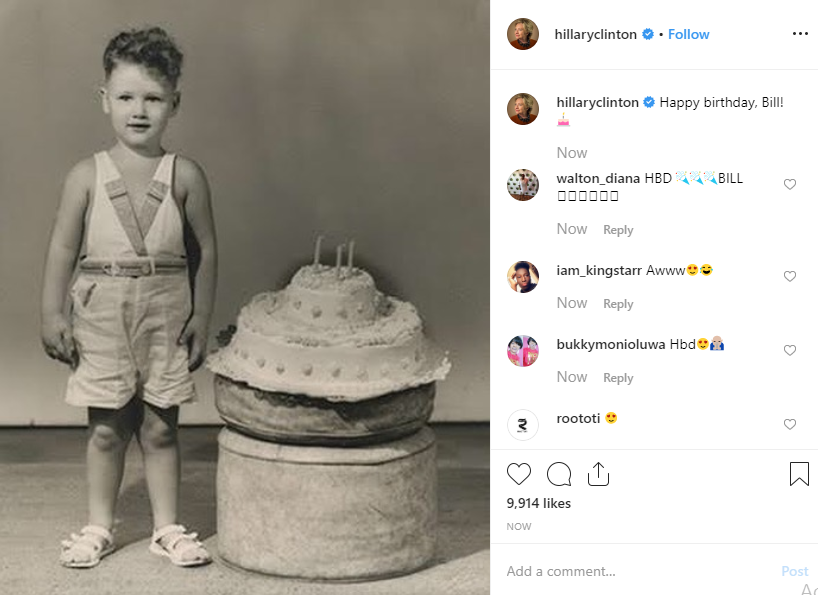 Hillary Clinton celebrates husband, Bill Clinton