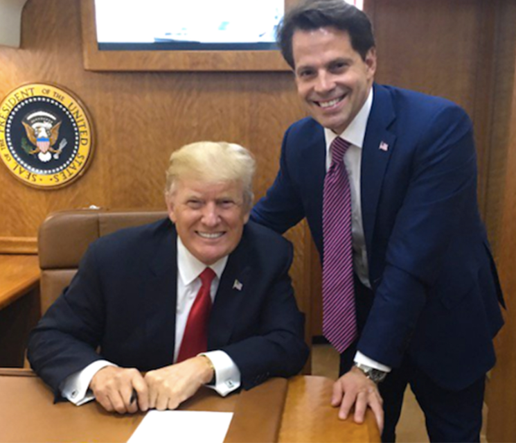 Donald Trump throws shade at Anthony Scaramucci by tweeting old video of the former aide praising him
