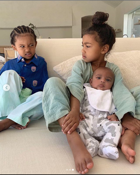 Kim Kardashian shares adorable photos of children North, Saint and Psalm West