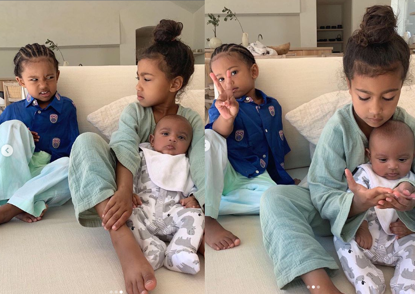 Kim Kardashian shares adorable photos of children North, Saint and Psalm West