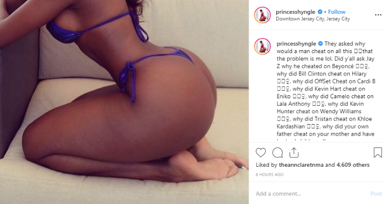 Princess Shyngle busted after stealing Instagram user