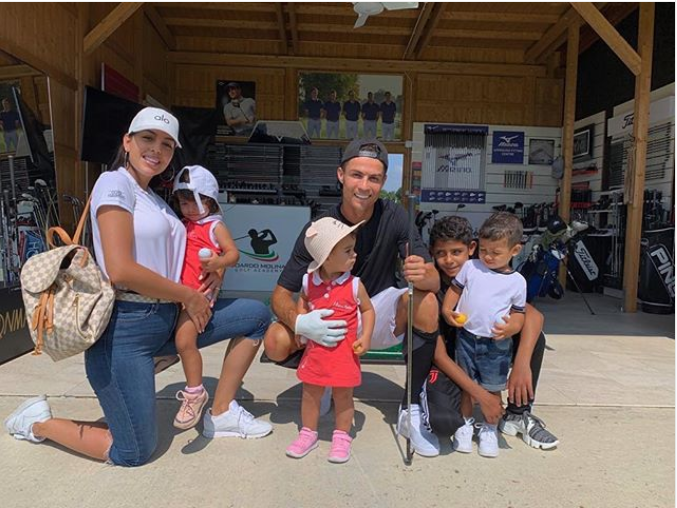 Cristiano Ronaldo shares beautiful family photo with his partner and children
