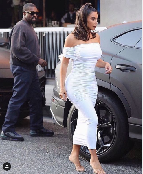 Kim Kardashian shares sweet photo of her husband Kanye West checking her out