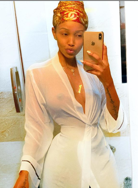 Huddah Monroe flashes her nipples in see-through outfit