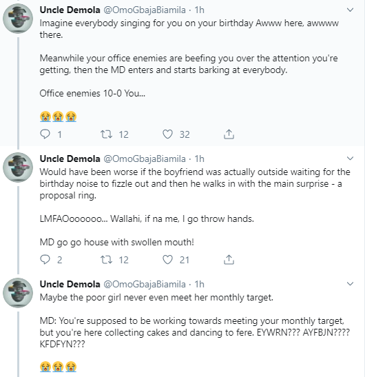 Lady issued query by her boss after her boyfriend gives her birthday surprise during office hours