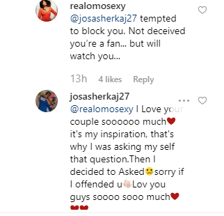Omotola Jalade-Ekeinde reacts as follower questions her marital status