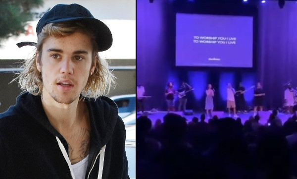 Justin Bieber leads worship at church service (video)