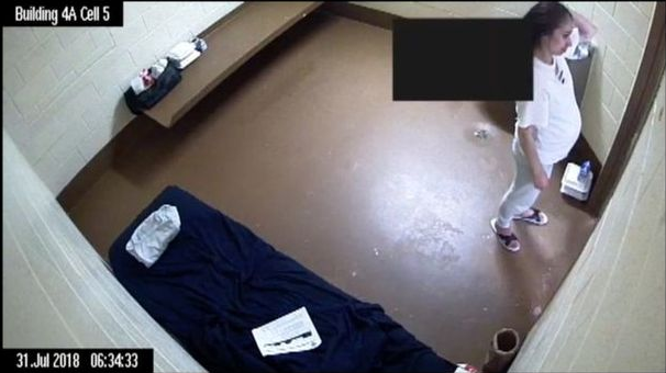 Shocking footage shows moment woman was forced to give birth alone in jail cell while guards ignored her