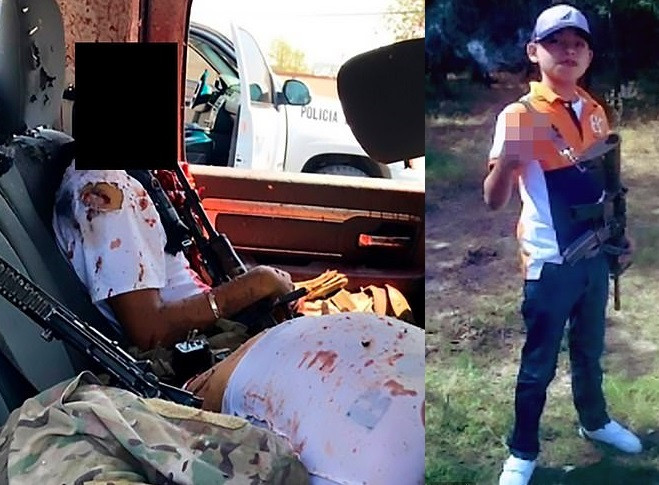 16-year-old Mexican hitman Commander Little has his head blown off in bloody gun battle with police officers?(Photos)