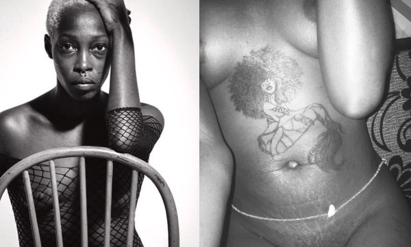Nigerian model with tribal marks, Adetutu shows off her pubic hair