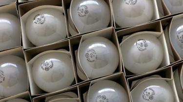 Incandescent bulbs in San Francisco. 2017