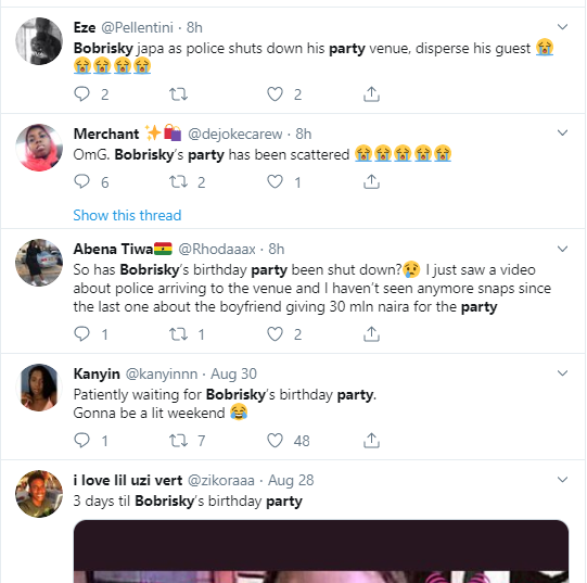 Nigerians react after Police shutdown venue of Bobrisky