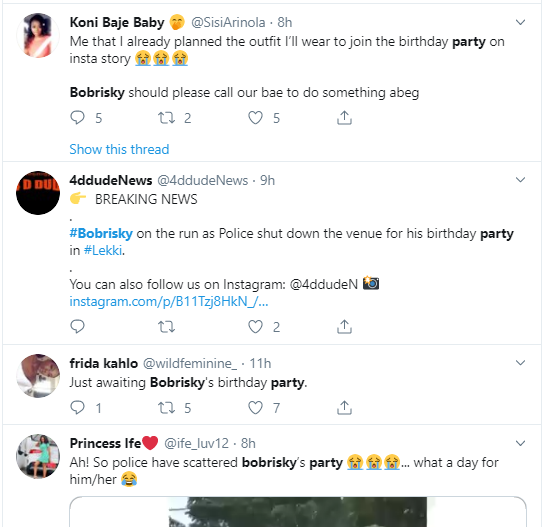 Nigerians react after Police shutdown venue of Bobrisky