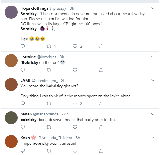 Nigerians react after Police shutdown venue of Bobrisky