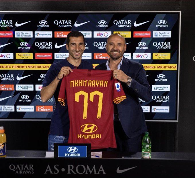 Arsenal midfielder Henrikh Mkhitaryan joins Roma on a 12-month loan?(Photos)