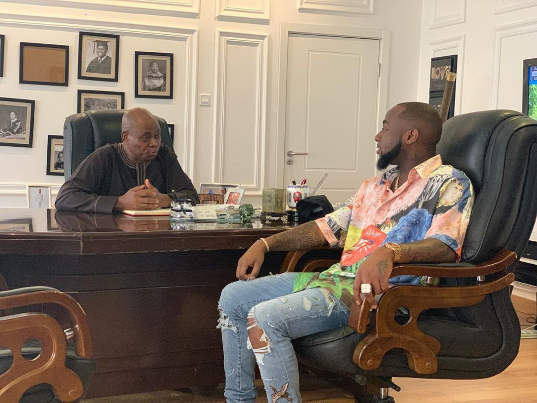 10 years ago, this conversation would have been about my bad result- Davido shares photo from a meeting with his billionaire dad