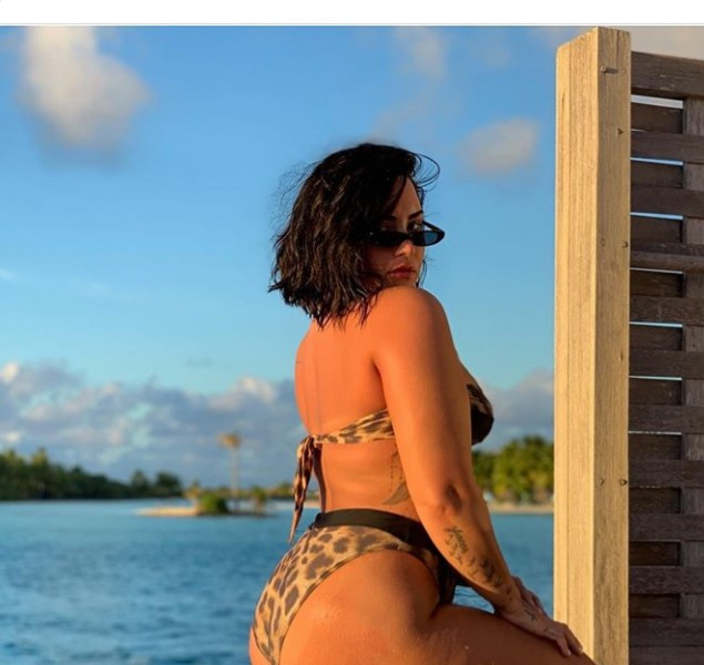 "Tired of being ashamed of my body" Demi Lovato says as she shares unedited bikini photo with her cellulite on display