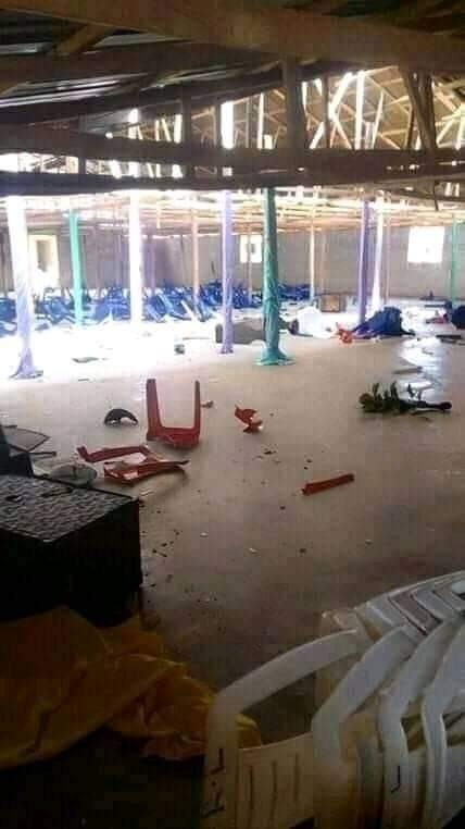 Angry youths beat up pastor in Cross River community, set his house, church ablaze for allegedly using people for rituals (photos)