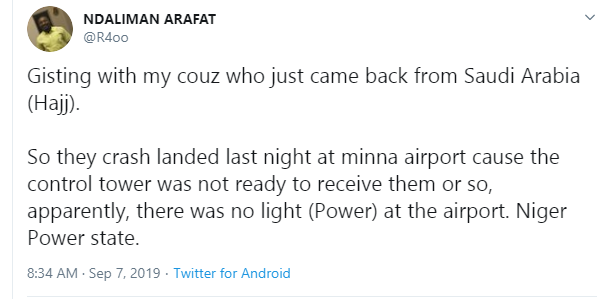Plane conveying pilgrims crash lands in Niger