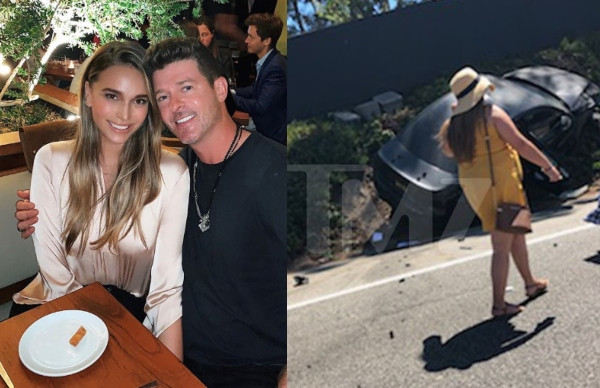 Robin Thicke and Fiancee, April Love Geary involved in car accident